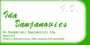 ida damjanovics business card